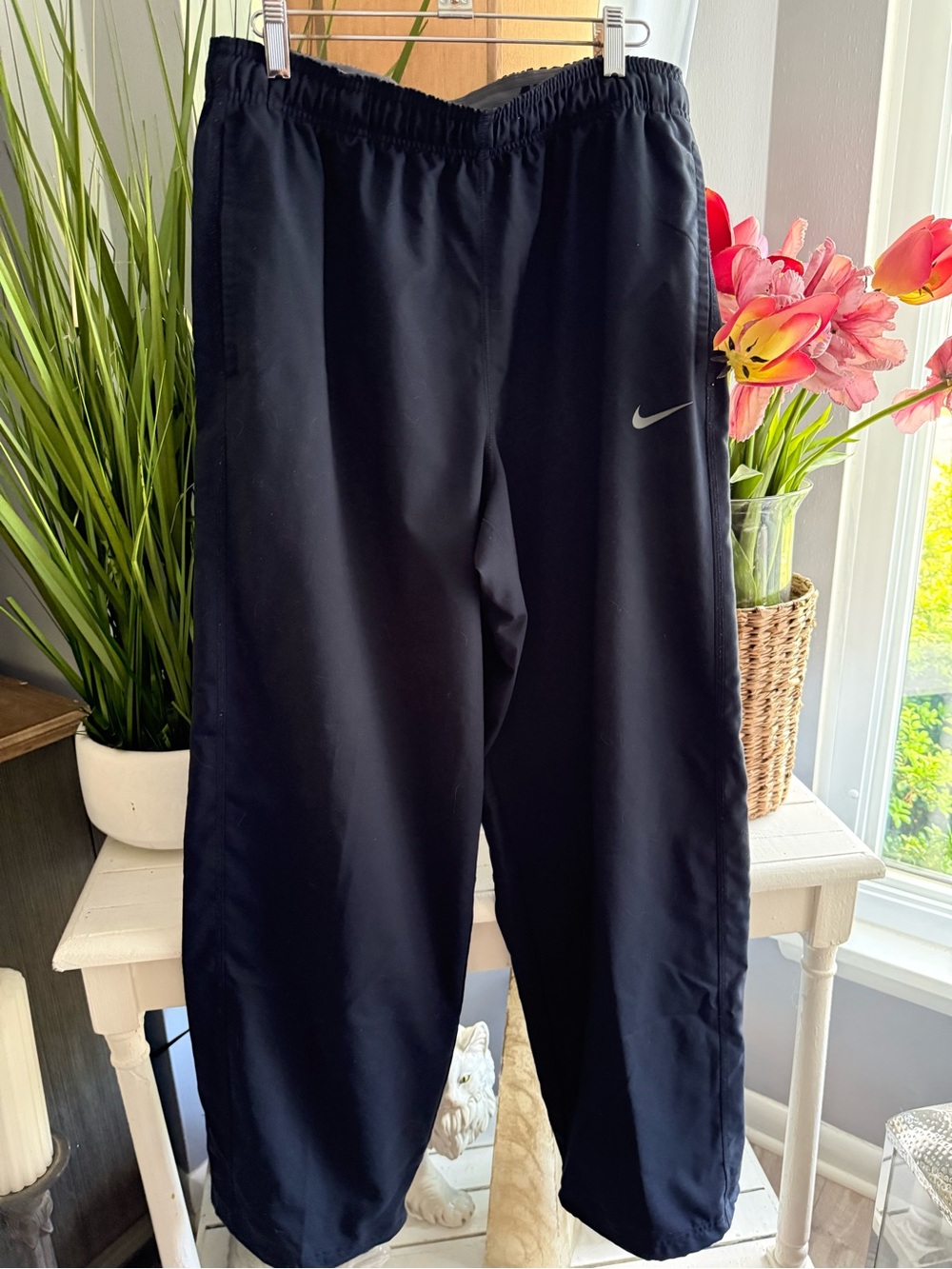 Nike Dri-FIT Men's Baggy Track Pants Size SL Black Loose Fit Joggers